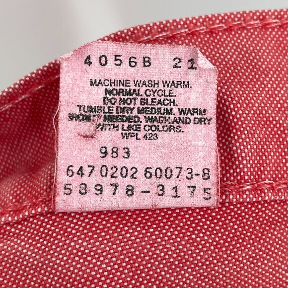 LEVI'S 577 Wide Leg High Rise Red Crop Jeans Size 10 - Picture 9 of 9